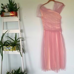 Vintage 1950’s pretty in pink formal taffeta dress size small